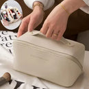 Necessaire Feminina Premium em Couro PU – Grande Capacidade para Viagem e Maquiagem