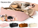 Necessaire Feminina Premium em Couro PU – Grande Capacidade para Viagem e Maquiagem