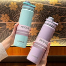 Garrafa Térmica MODUS com Canudo em Aço Inoxidável – Copo Térmico para Carro, Garrafa Isotérmica para Esportes ao Ar Livre, 750ml