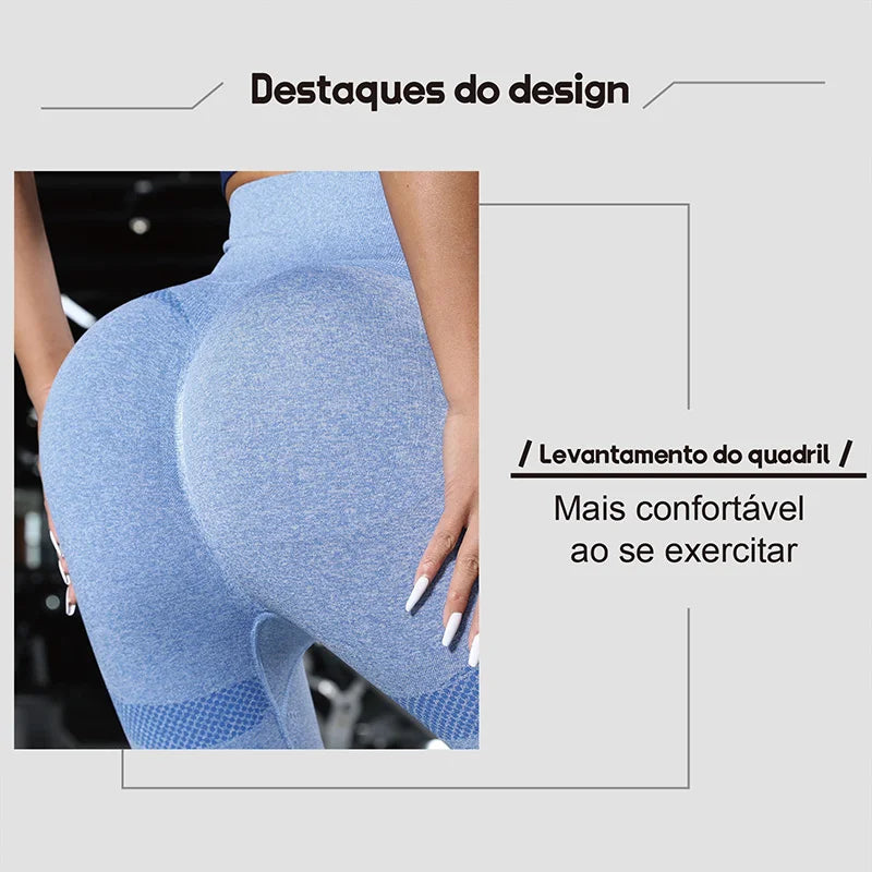 Calça Feminina de Yoga e Academia em Malha Premium – Alta Elasticidade e Conforto